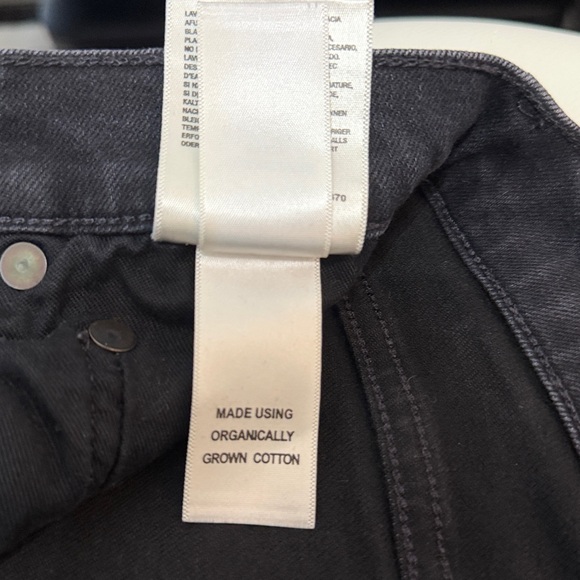 AGOLDE Nico High-Waisted Fitted Jeans Size 24 in Black - Picture 13 of 14